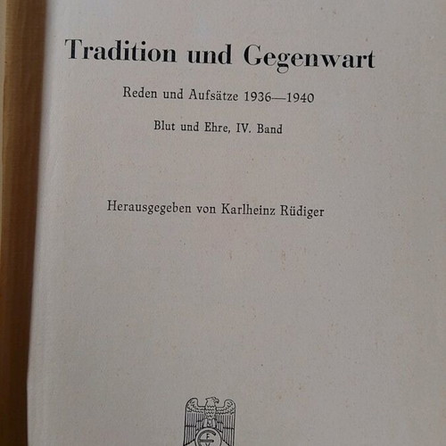 Book Tradition und Gegenwart 1936 used, German