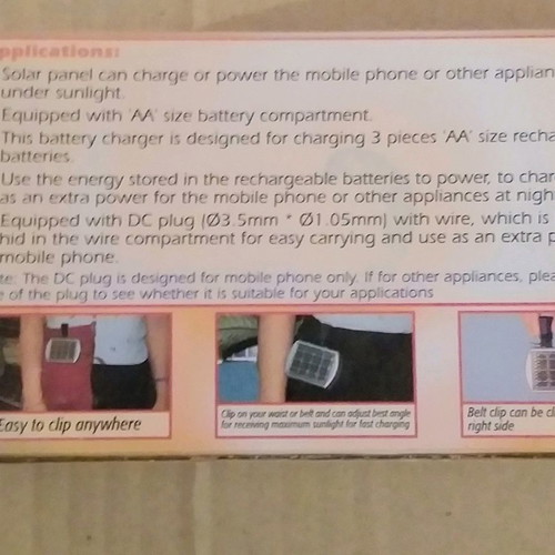 Solar charger 6volt 50mA new