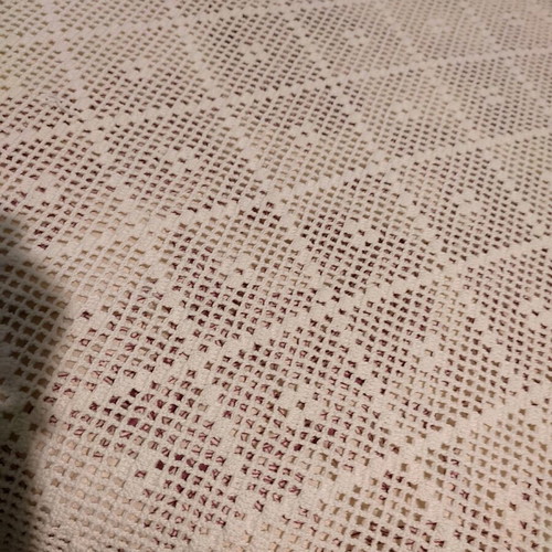 Handmade crochet blanket cover made to order with diamond and leaf pattern