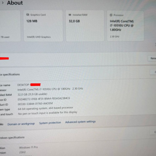Mini PC fanless Intel i7 used, 32GB RAM, 4TB, Windows 11 Pro