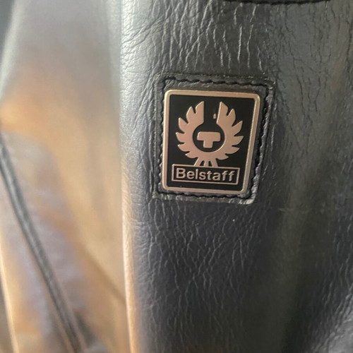 Belstaff Xelion leather motorcycle jacket metallic gray like new, size XXL