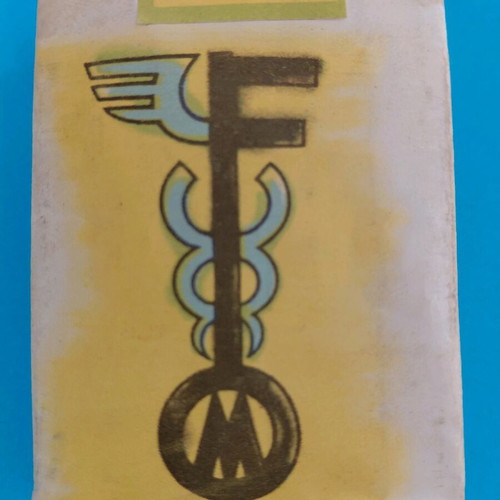 Fiera di Milano soft cigarette case used, 1950s