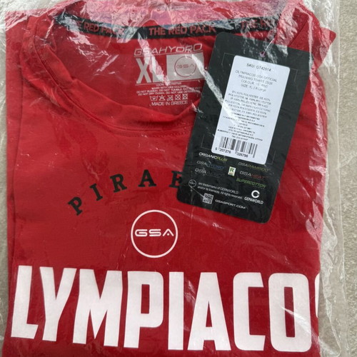 GSA Olympiacos BC The Red Pack Training T-Shirt XL new authentic 25/26