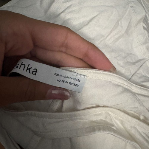 Bershka cut out crop top, white