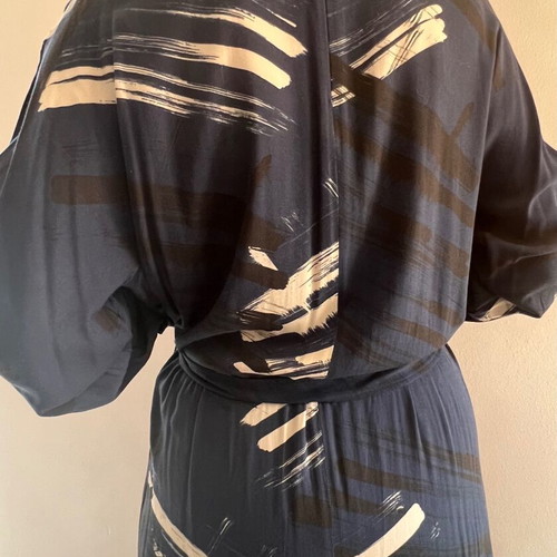 Cacharel dress new with multicolor design, viscose, size S