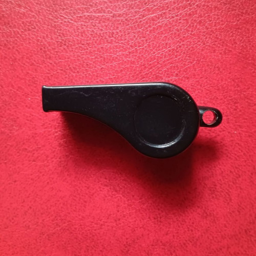 Plastic black whistle used