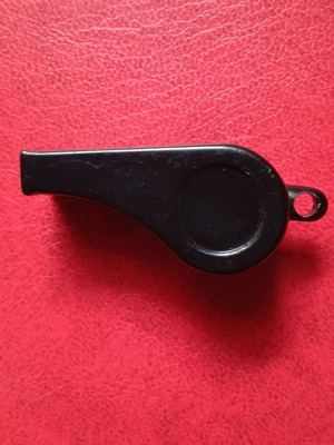Plastic black whistle used