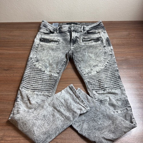 Clockhouse Skinny Biker Grey Acid Wash Jeans like new