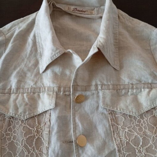 Linen beige suit set Abysse like new, size 52