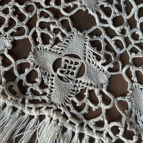 Beige Crochet Table Runner handmade, new