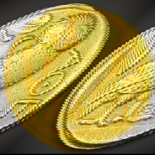 Χρυσό νόμισμα τετραδραχμο Kεφαλή Aθηνάς Κουκουβάγια 24Κ 5macro επίχρυσο Αντίγραφο ποιότητας μουσείου