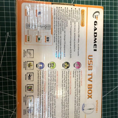 GADMEI UTV330+ USB TV Box TV Tuner for PC used
