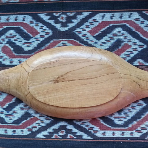 Oval teak wood serving platter new handmade