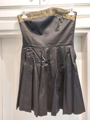 Strapless dress used with gold trim Penny Sabbado