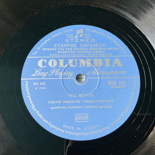 Stavros Xarchakos Threnos for Ignatio Sanchez Mejias vinyl record