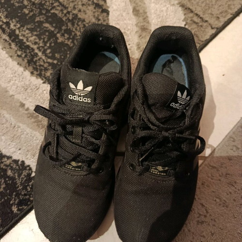 Adidas Torsion ZX Flux athletic shoes like new, size 38.5, black, unisex
