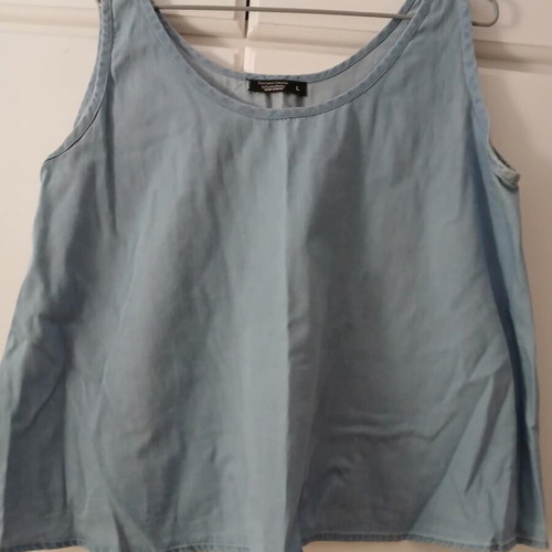 Denim blouse like new, size L, blue