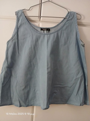 Denim blouse like new, size L, blue