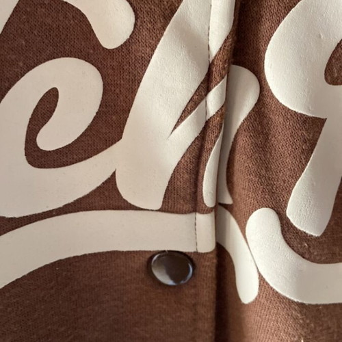 Bershka college jacket like new, size S, beige and brown