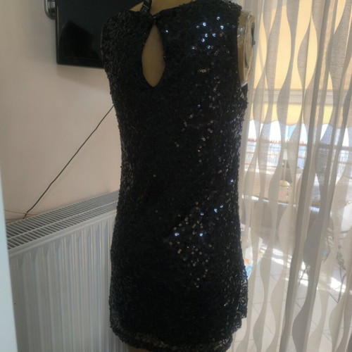 H&M black sequin dress size S like new