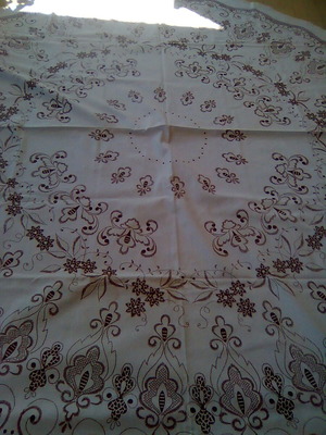Oval tablecloth 175x158 used