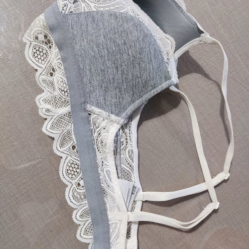Oysho gray bra used with lace