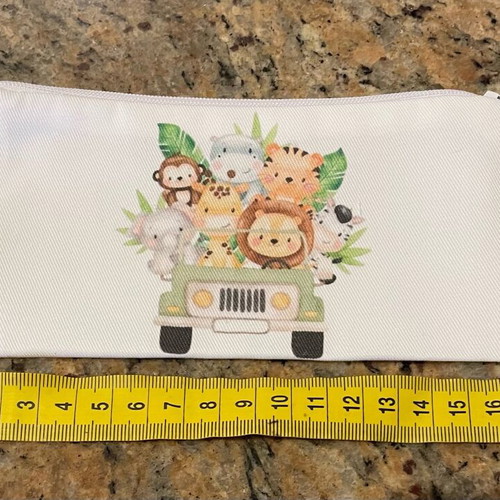 White pouches with jungle animals, pack of 15, new