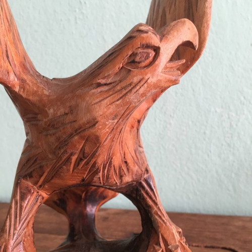 Wooden eagle 31cm with three scratches