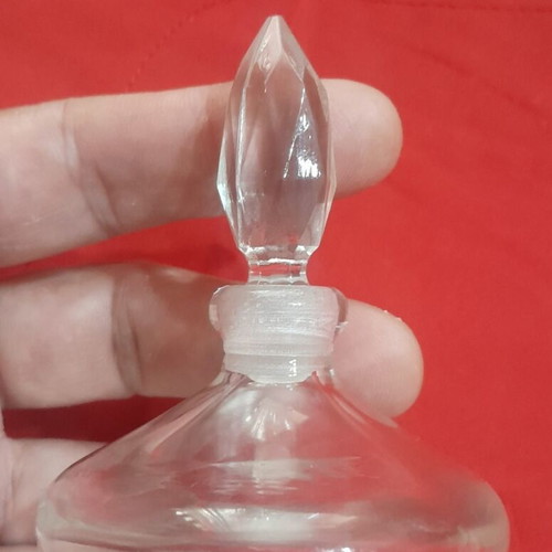 Vintage crystal perfume essence bottle used