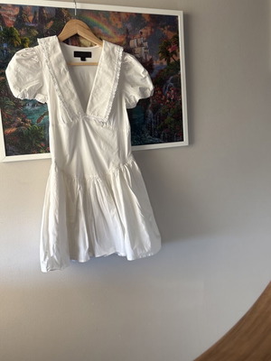 Zara romantic poplin dress size Small, new, white