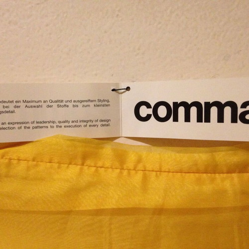 Comma dress 100% silk new, yellow, size 38