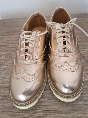 Oxford shoes used in gold color Duchess Collection by Doukissa Nomikou