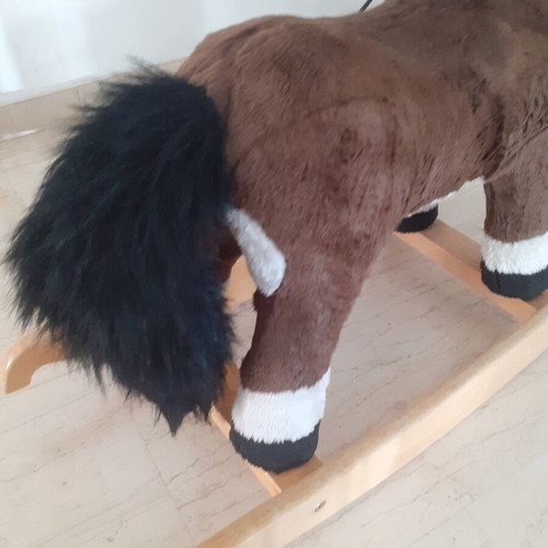 Trudi Rocking Horse with Wooden Base like new, Italian made