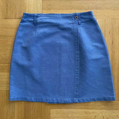 Armani Jeans mini skirt used, blue, linen and cotton, size M