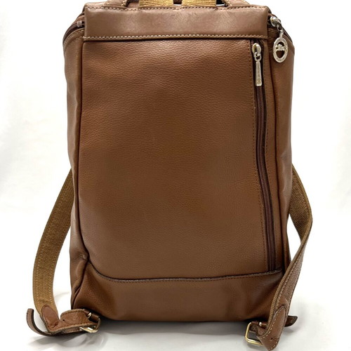 Longchamp brown leather backpack used condition