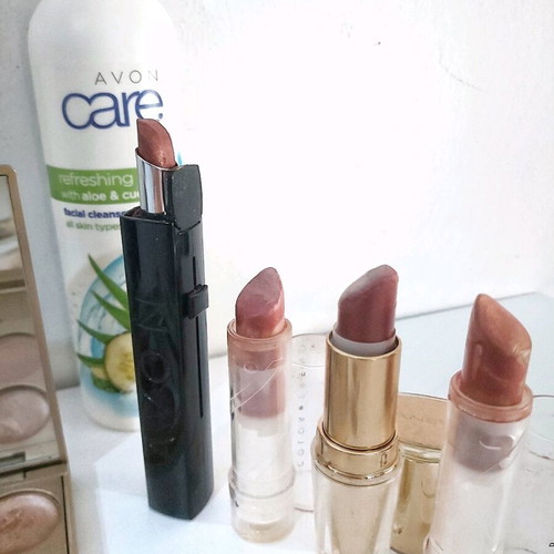 Avon lipsticks and cosmetics used, bundle
