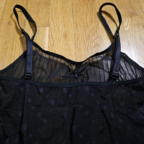 Sexy semi-transparent Billetdoux bodysuit new, black, size medium