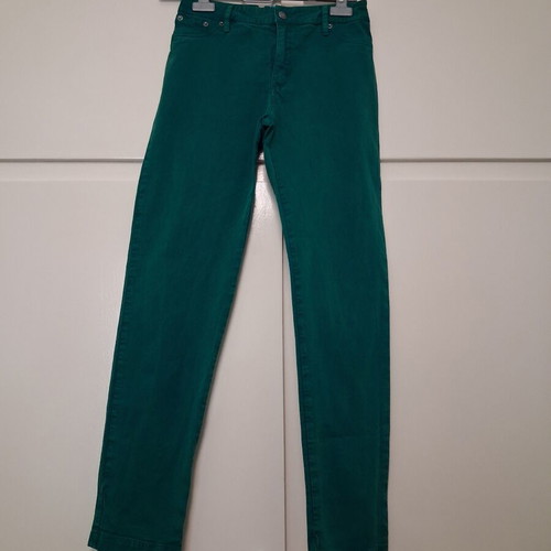 Green pants with elastic waist like new, size S