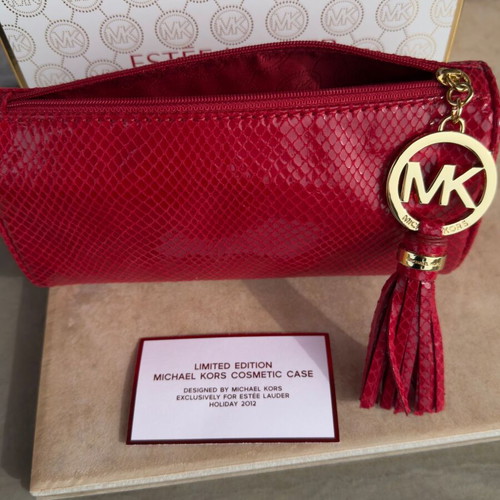 Michael Kors cosmetic case new, limited edition, vintage red