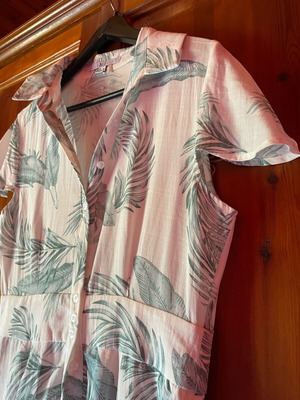 A.L.E. dress like new, viscose, white and turquoise, size M