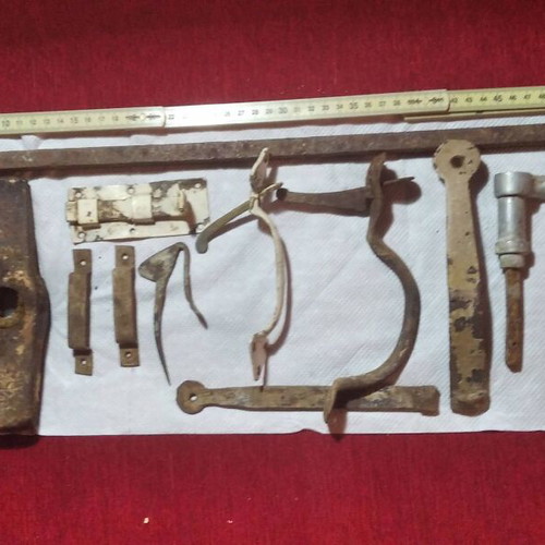Antique iron items used, pack of 11 pieces 1780-1850