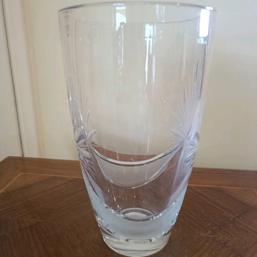 Crystal vase vintage 22 cm used