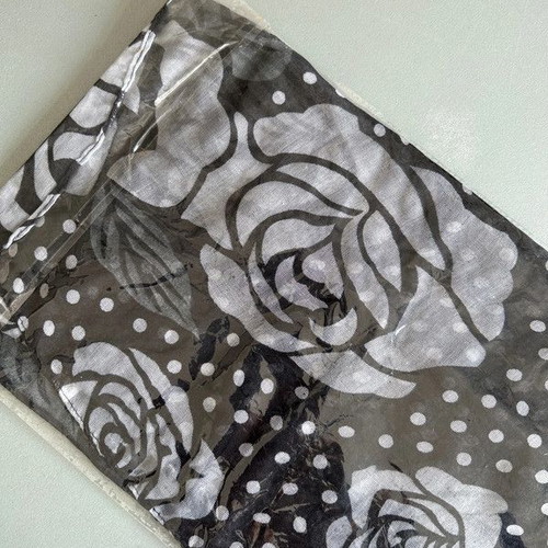 Women's scarf new, white and black