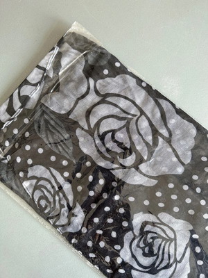 Women's scarf new, white and black