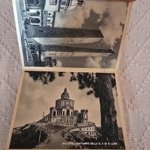 Ricordo di Bologna vintage postcard album with 20 views