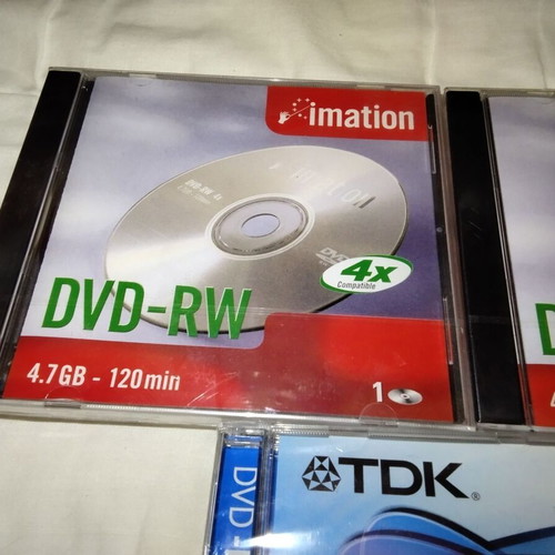 Imation DVD-RW 4.7 GB and TDK DVD-R pack, new, 3 discs
