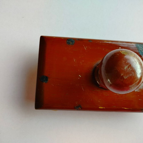 Vintage wooden blotter used with stains and marks