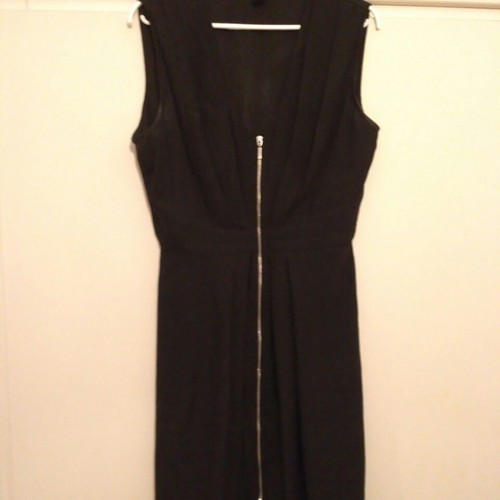 H&M black short sleeveless dress used, size 40
