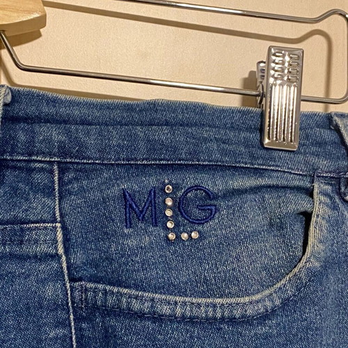 Maria Glenster women's jeans like new, blue with rhinestones