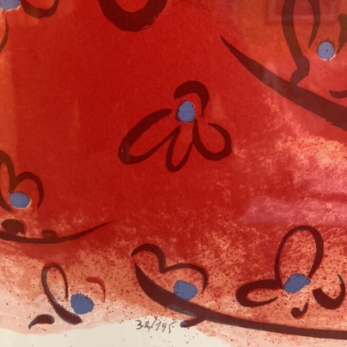 Silk Screen Print 'Ancient Love' 1995 by Giorgos Stathopoulos like new
